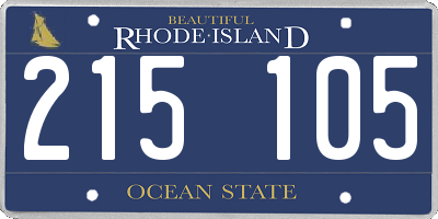 RI license plate 215105
