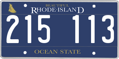 RI license plate 215113