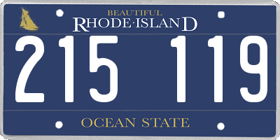 RI license plate 215119