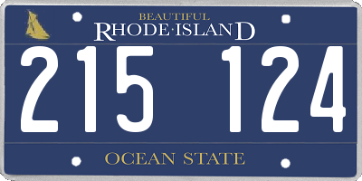 RI license plate 215124