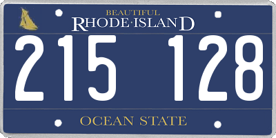 RI license plate 215128