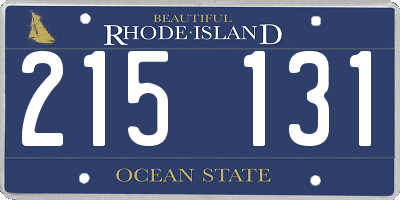 RI license plate 215131