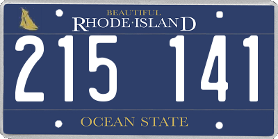 RI license plate 215141