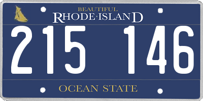 RI license plate 215146