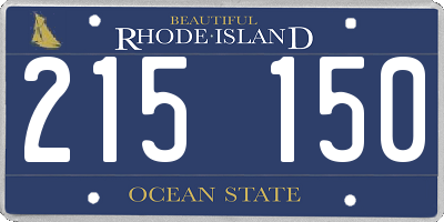 RI license plate 215150
