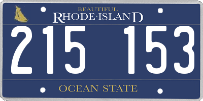 RI license plate 215153