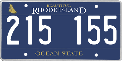 RI license plate 215155