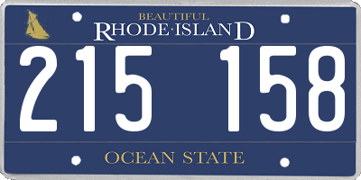 RI license plate 215158