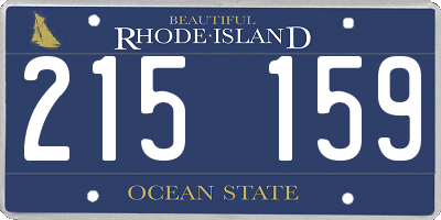 RI license plate 215159