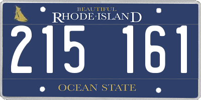 RI license plate 215161