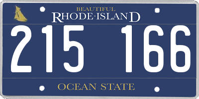 RI license plate 215166
