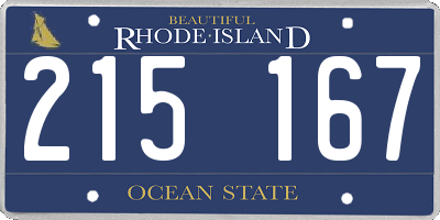 RI license plate 215167