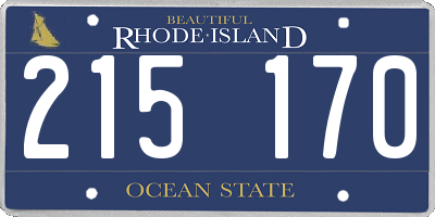 RI license plate 215170