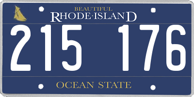 RI license plate 215176