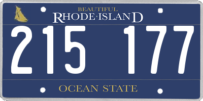 RI license plate 215177