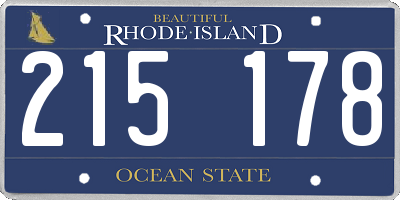 RI license plate 215178