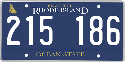 RI license plate 215186