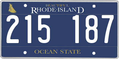 RI license plate 215187
