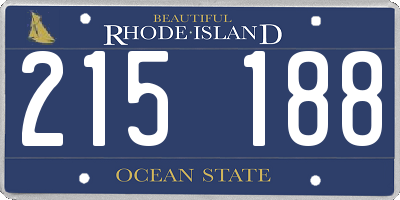 RI license plate 215188