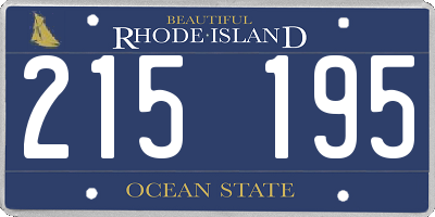 RI license plate 215195