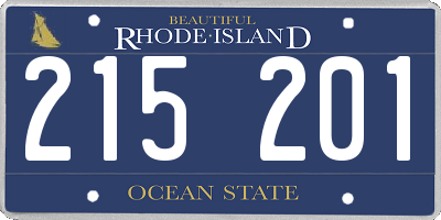 RI license plate 215201