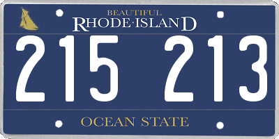 RI license plate 215213