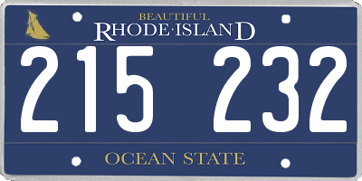 RI license plate 215232
