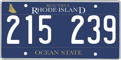 RI license plate 215239