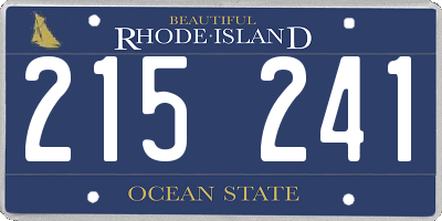 RI license plate 215241