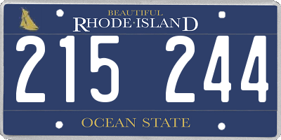 RI license plate 215244