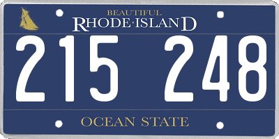 RI license plate 215248