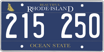RI license plate 215250