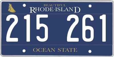RI license plate 215261