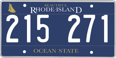 RI license plate 215271