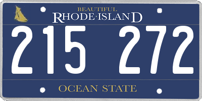RI license plate 215272