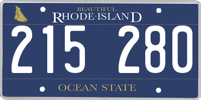RI license plate 215280