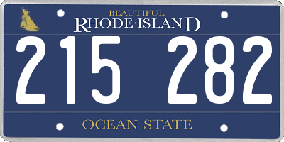 RI license plate 215282