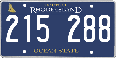 RI license plate 215288