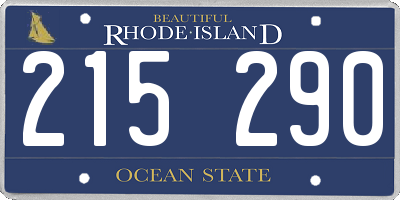 RI license plate 215290