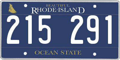 RI license plate 215291