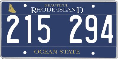 RI license plate 215294