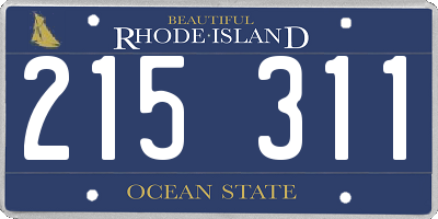 RI license plate 215311