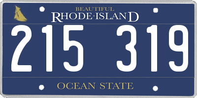 RI license plate 215319
