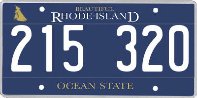 RI license plate 215320