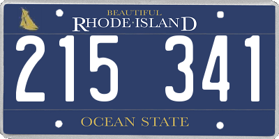 RI license plate 215341