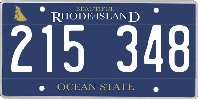 RI license plate 215348
