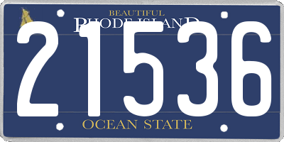 RI license plate 21536