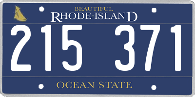 RI license plate 215371