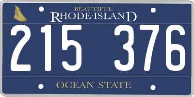 RI license plate 215376
