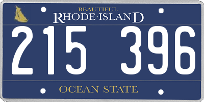RI license plate 215396